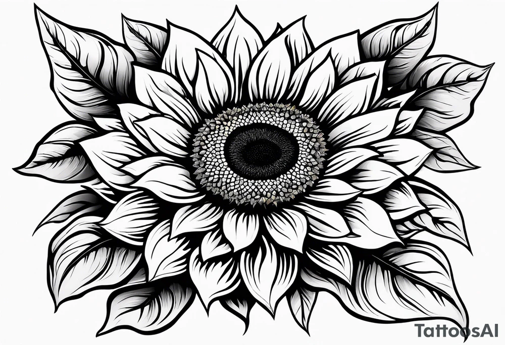 a sunflower tattoo idea