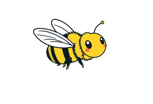 Cartoon bee tattoo idea