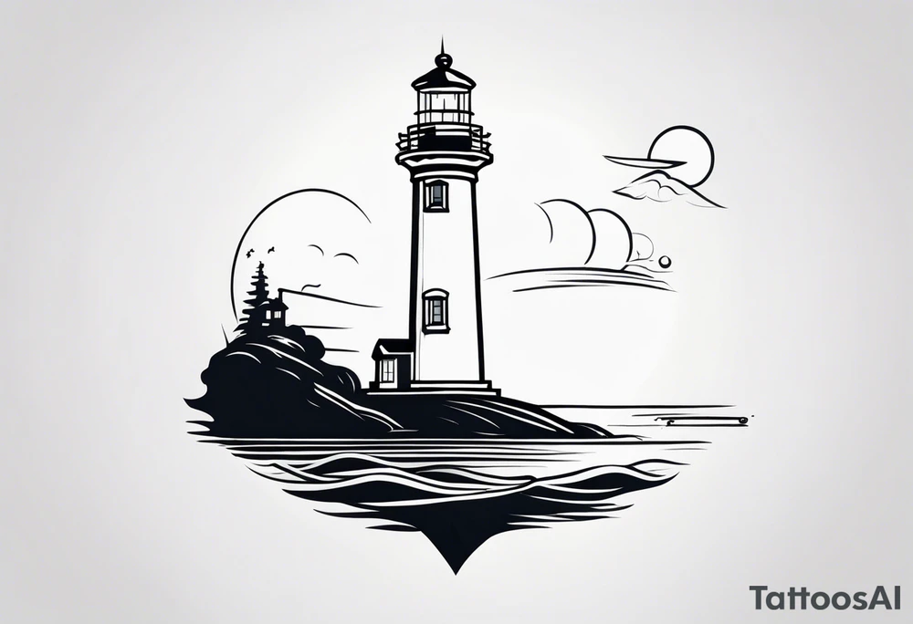 lighthouse tattoo idea