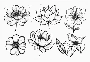 birth flowers september, october, november and may tattoo idea