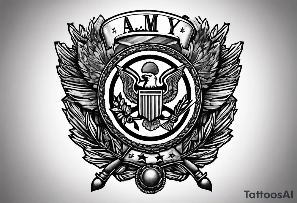 US Army combat action badge tattoo idea