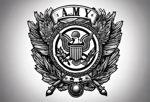 US Army combat action badge tattoo idea