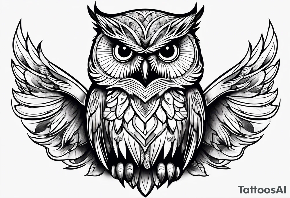 Friendly owl tattoo idea