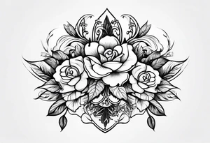 Chain with flowers tattoo idea
