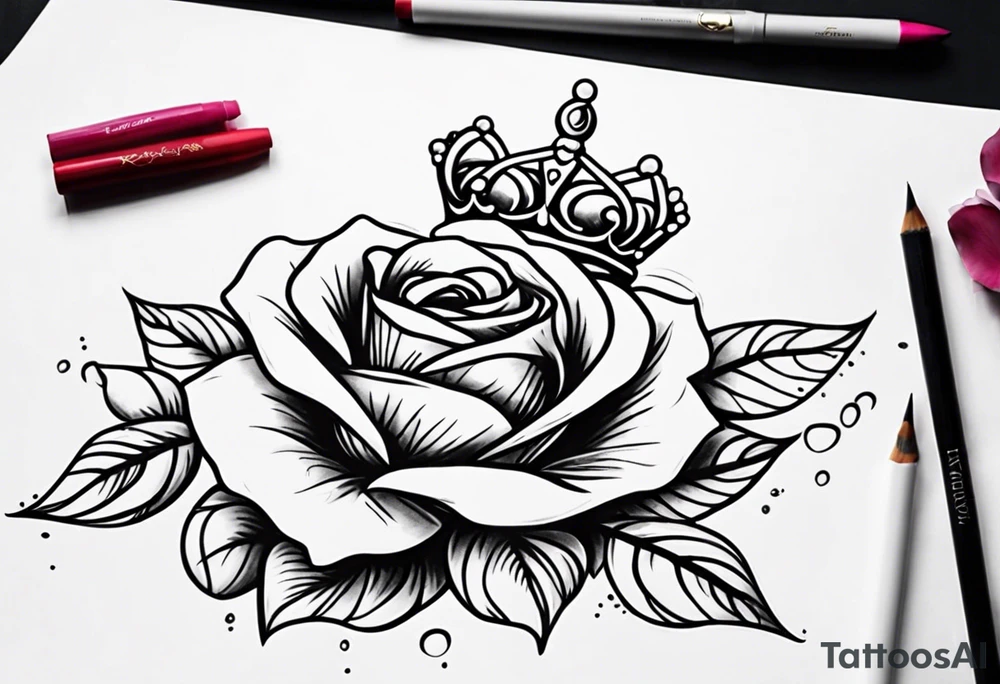 the rose queen's crown tattoo idea