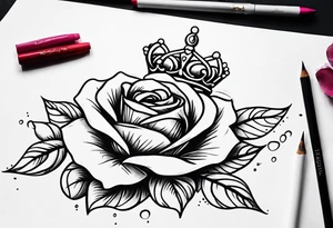 the rose queen's crown tattoo idea