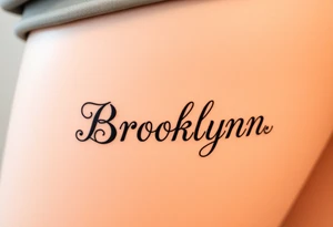 My daughter's name, Brooklynn, in Old English font tattoo idea