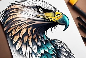 eagle flying tattoo idea