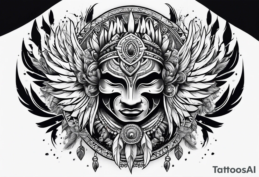 Native back tattoo tattoo idea