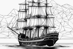 Animais marinhos, barco, âncora, bússola tattoo idea