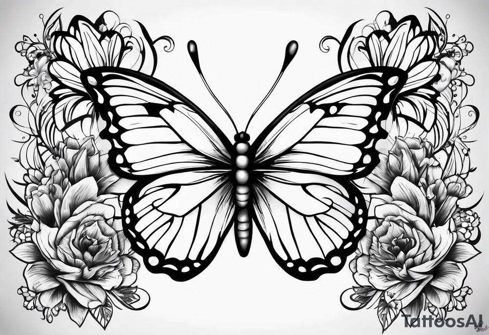 MyLiah name with butterflies tattoo idea