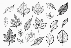 unique small feminine minimalist leaftattoo tattoo idea