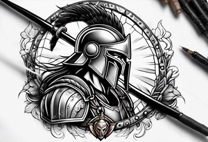 spartan warrior tattoo idea