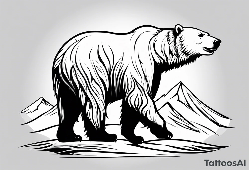 Polar bear & spartan tattoo idea