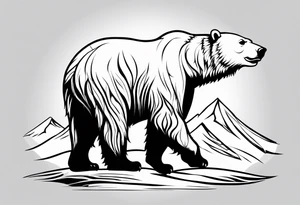 Polar bear & spartan tattoo idea