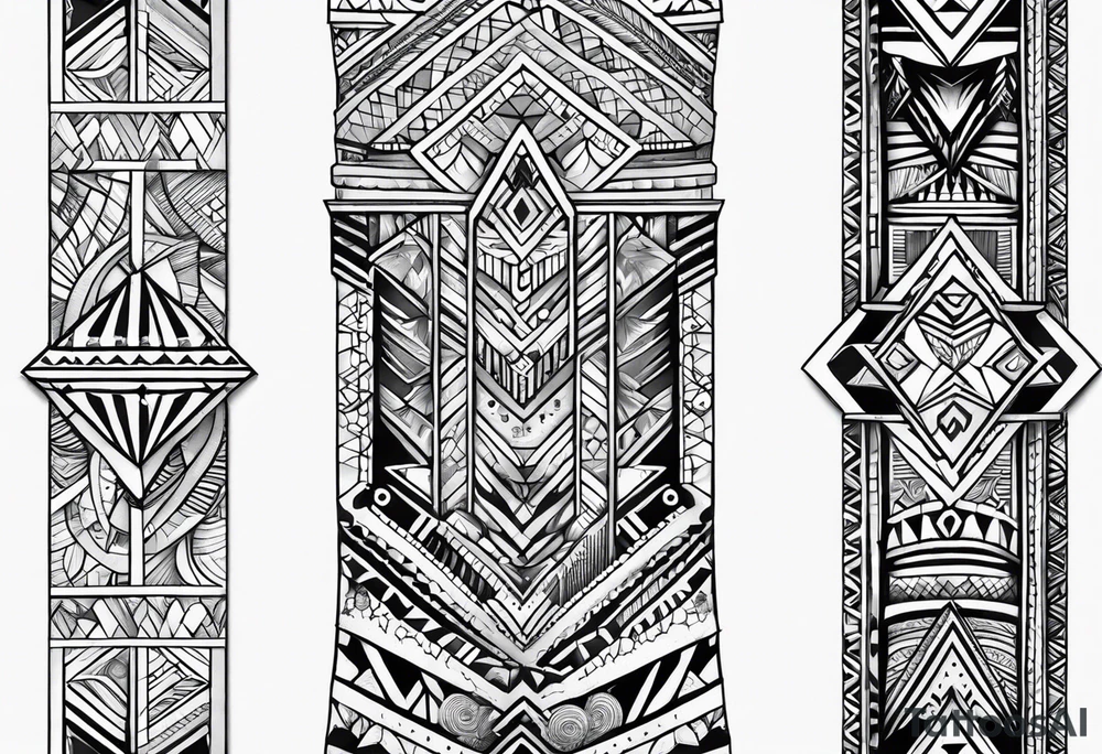 African tribal forearm tattoo idea
