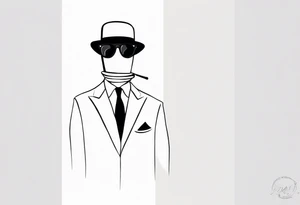 The drawing “the invisible man” by rene magritte tattoo idea