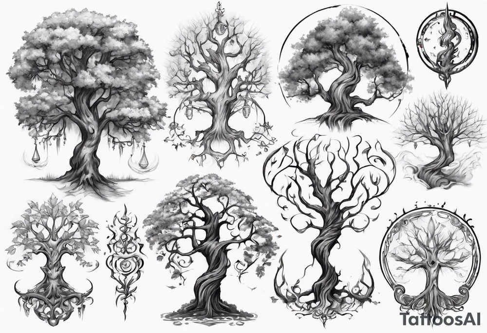 Fantasy tree tattoo idea