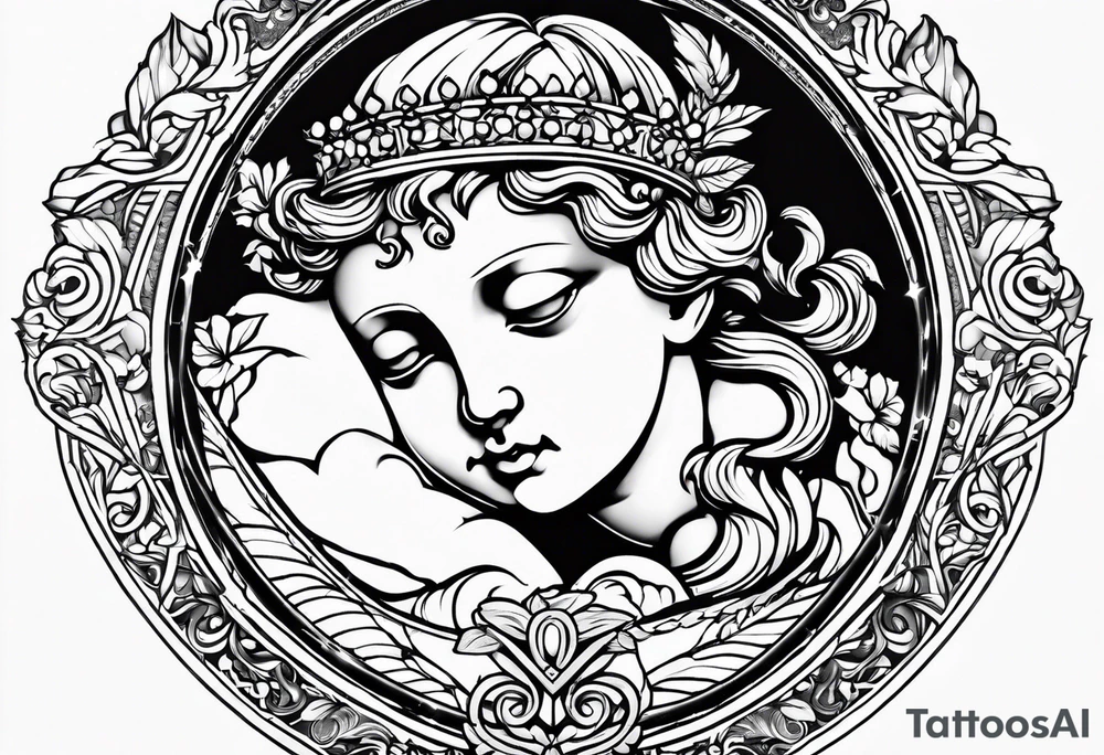 renaissance style cherub tattoo idea