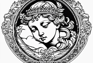 renaissance style cherub tattoo idea