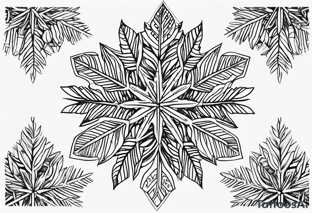 Snowflakes, palm, small tattoo idea