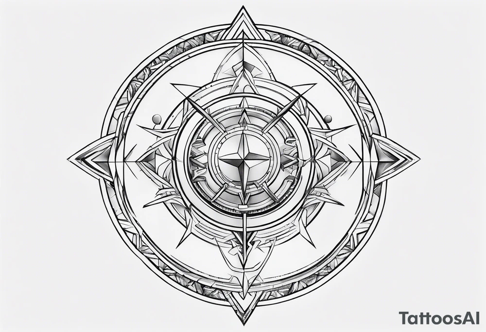 Sagittarius flash small tattoo idea
