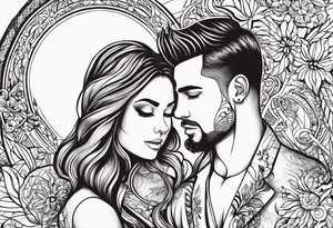 Paired tattoo for a girl and a guy, together forever, he is Artem, she is Lada. Two people with incurable diseases who love each other very much, little tattoo with heart or infinity tattoo idea