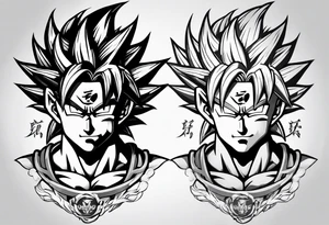 Tattoo on arm with goku with wings tattoo idea