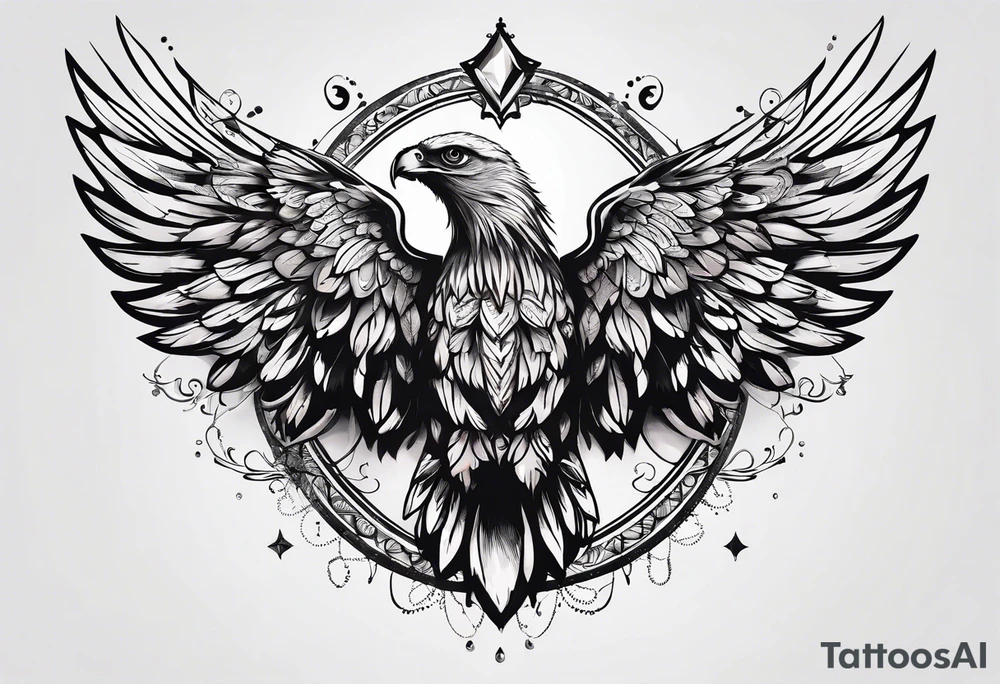 wings on arm tattoo idea