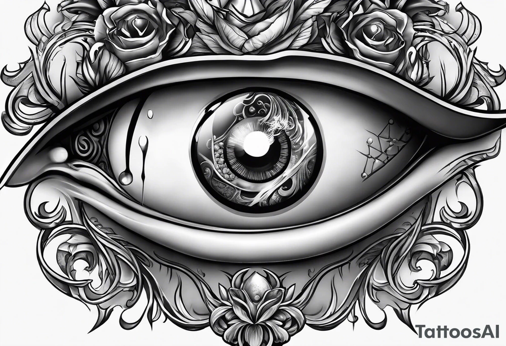 Necromancer with white eye tattoo idea