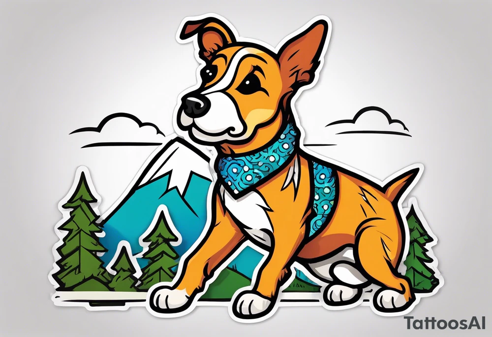 mountain terrier named buddy tattoo idea