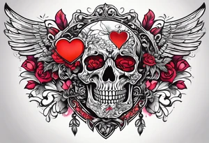 empty skeleton, broken heart, knife in back tattoo idea