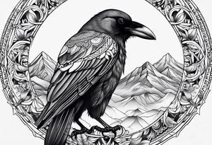 Crow mandala tattoo idea