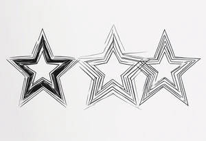 Stages of a star tattoo idea