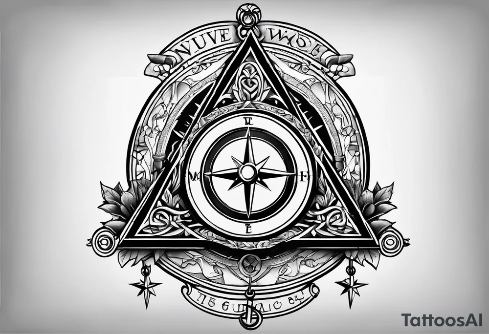 Square and compass masonry tattoo idea