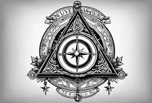 Square and compass masonry tattoo idea