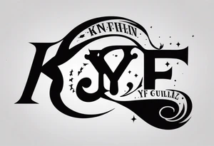 KYDF in bold tattoo idea