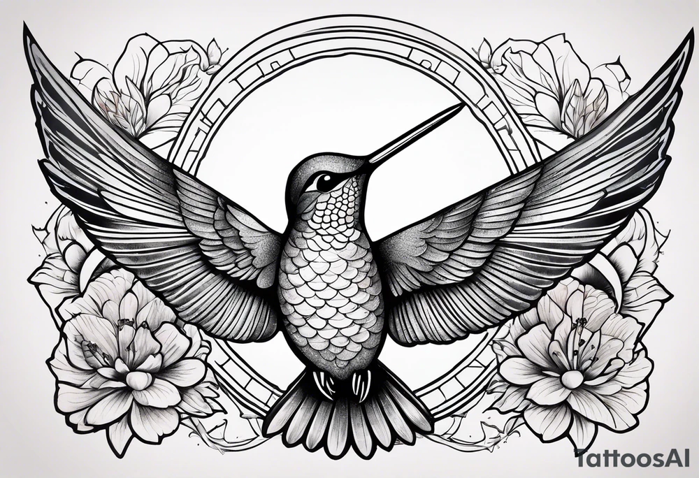 Hummingbird tattoo idea