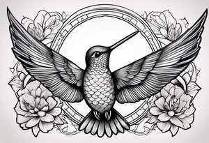 Hummingbird tattoo idea