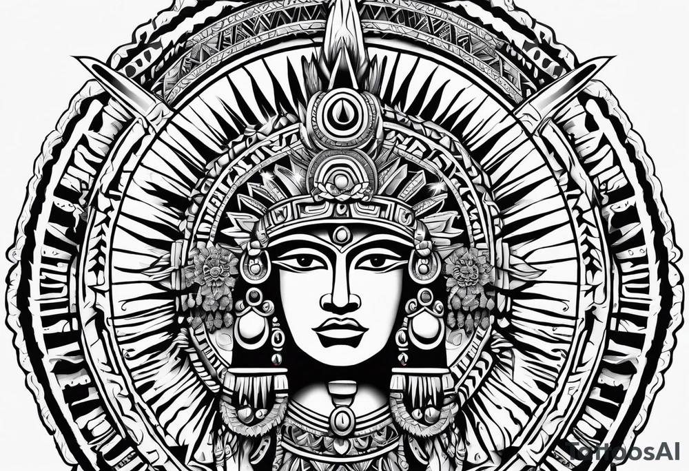 Inca sun tattoo idea