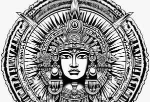 Inca sun tattoo idea