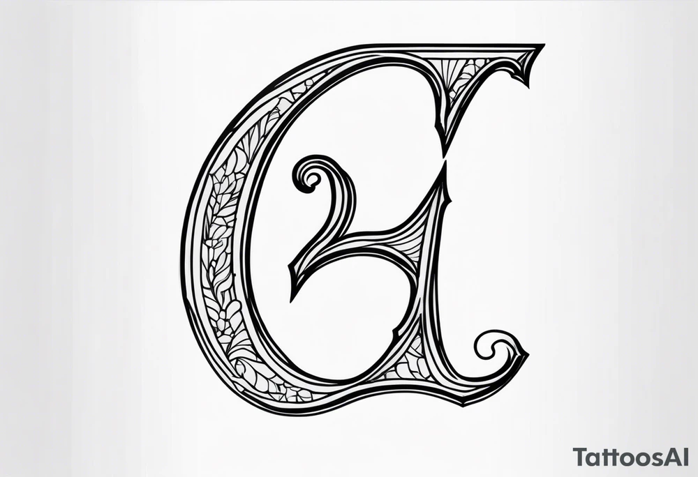 the letter L tattoo idea