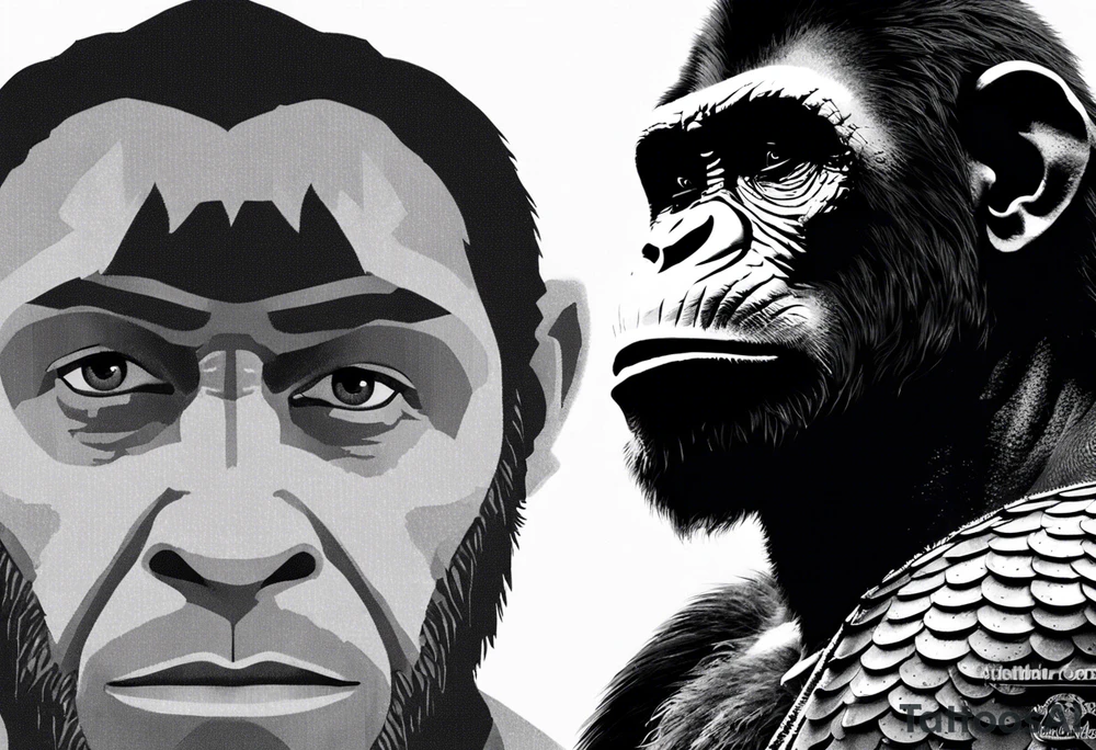 Caeser from the movie planet of the apes tattoo idea