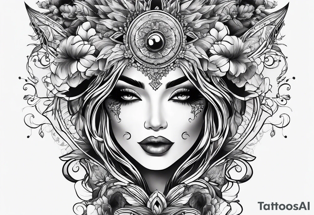 leg sleeve tattoo idea
