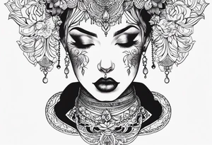 SORRY NOT SORRY under the neck tattoo idea