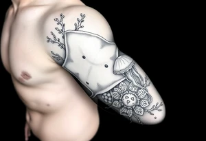 stingray, coral, jellyfish tattoo idea