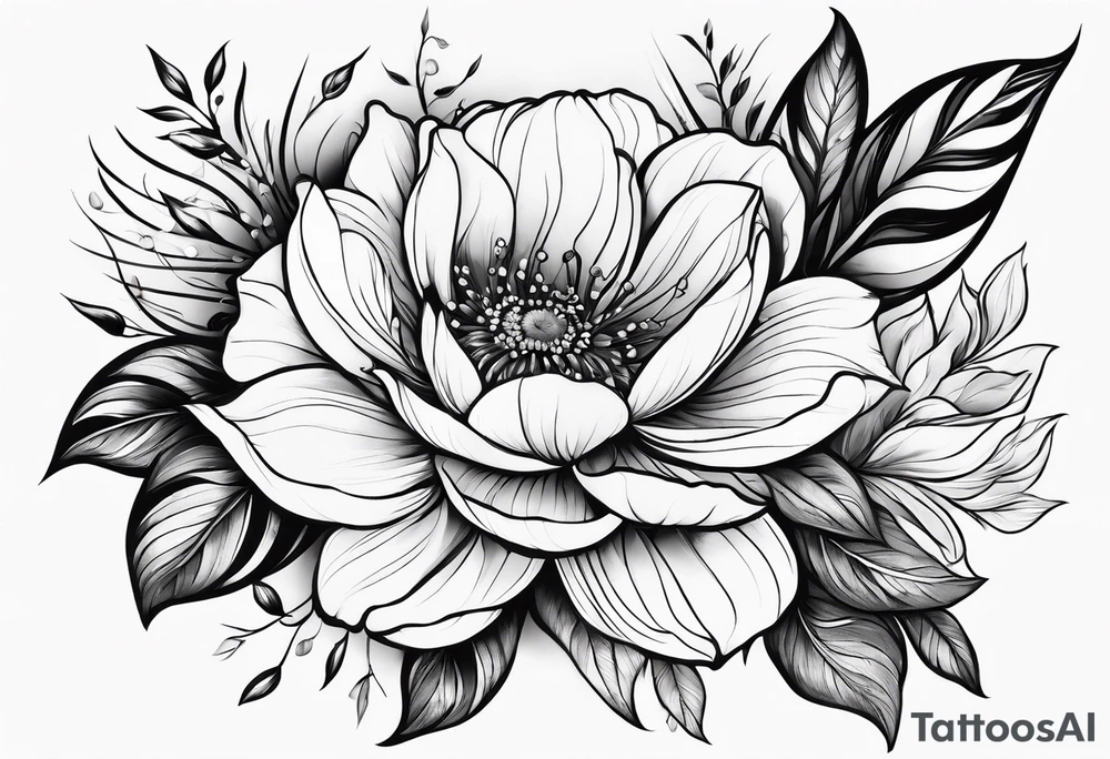 Floral tattoo idea