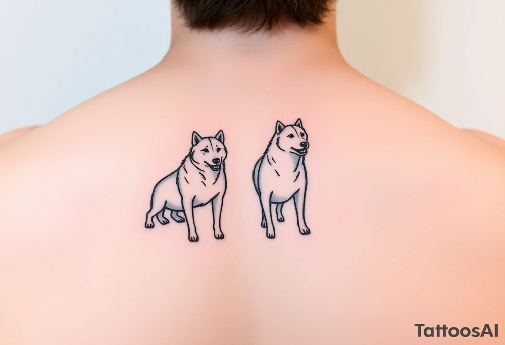 Sled dogs tattoo idea