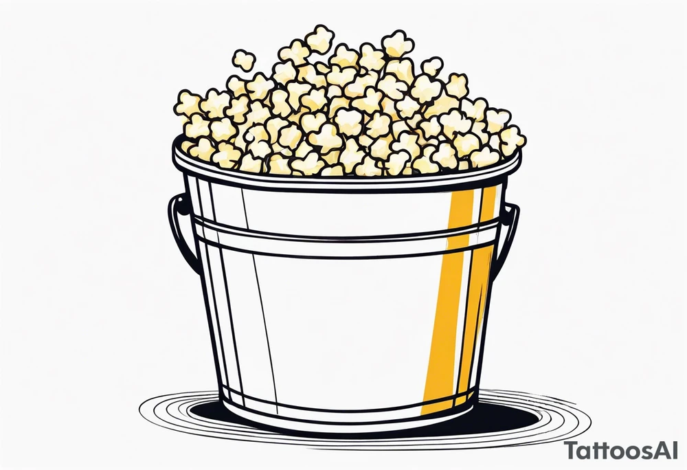 empty popcorn bucket tattoo idea