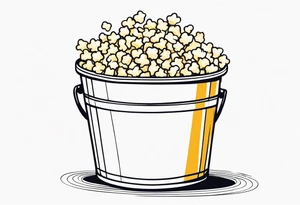 empty popcorn bucket tattoo idea